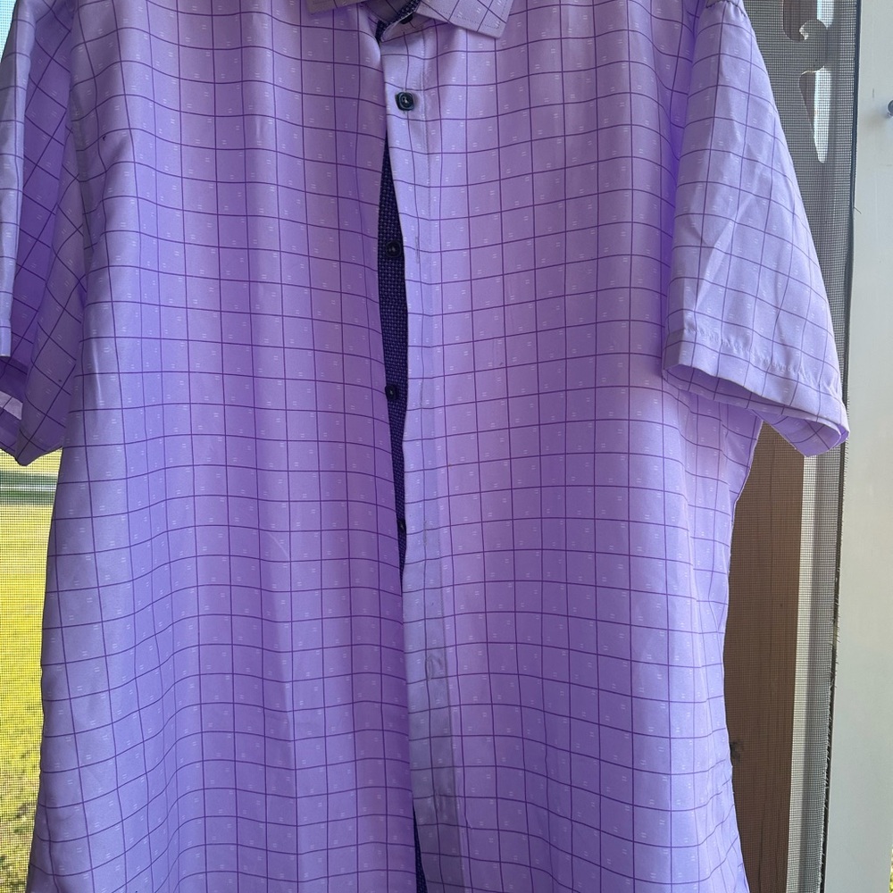 Purple Checkered Men's Shirt